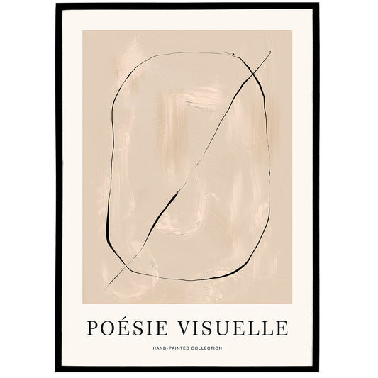 Poésie Visuelle Abstract Painted Poster