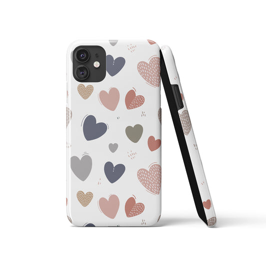 Boho Chic Hearts iPhone Case