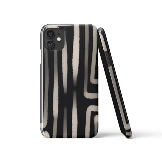 Black iPhone Case with Minimalist Art