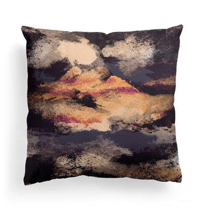 Sunset on the Beach Abstract Painting Art Throw Pillow