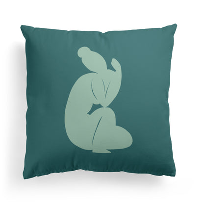 Green Woman Pillow