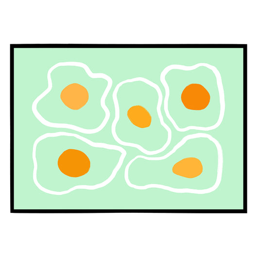Cute Eggs Kitchen Horizontal Print