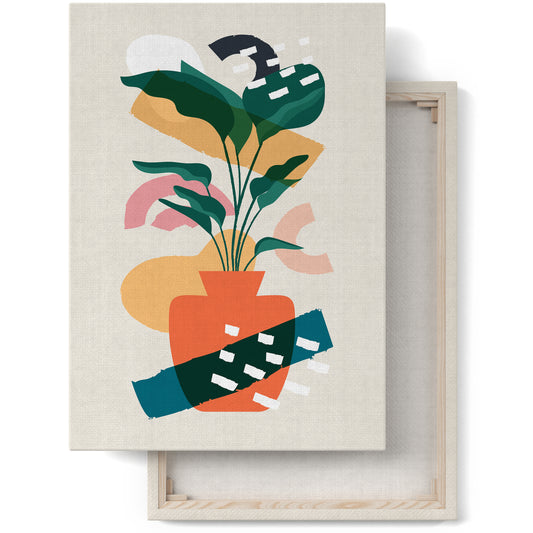 Colorful Houseplants Canvas Print