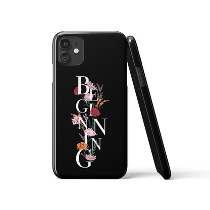 Black Beginning iPhone Case