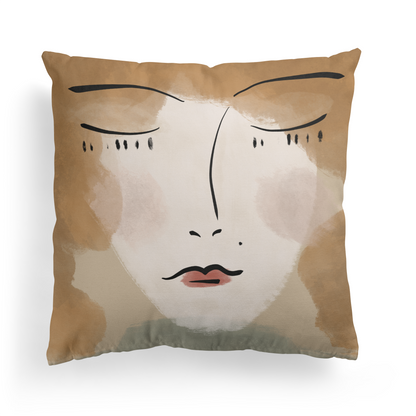 Painted Sleeping Beauty Throw Pillow