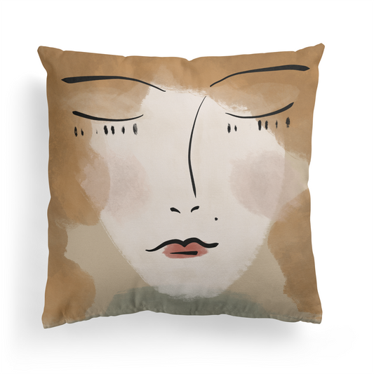Painted Sleeping Beauty Throw Pillow