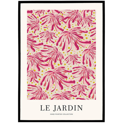 Tropical Le Jardin Botanical Garden Painted Poster