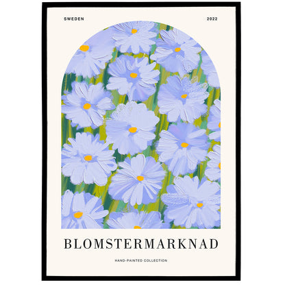 Blomstermarknad Sweden Floral Poster