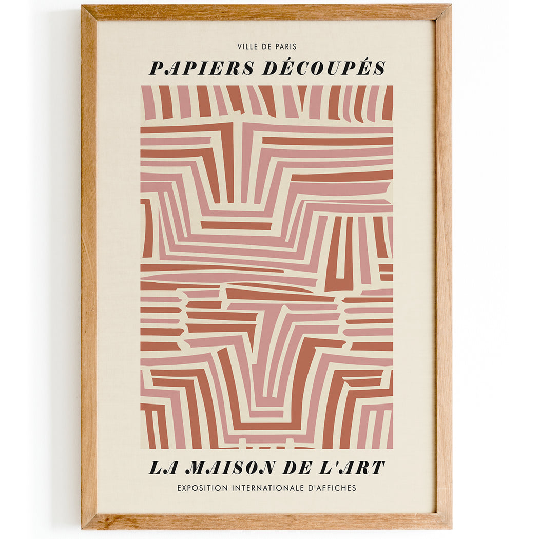 Abstract Papiers Decoupes Poster