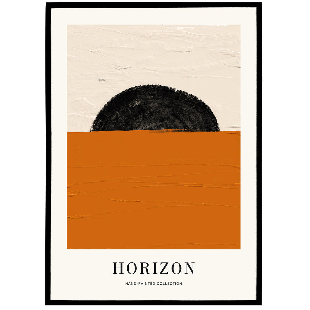 Horizon Abstract Modern Sun Poster