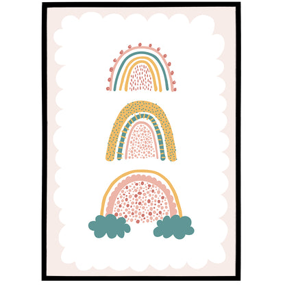 Boho Rainbows Poster