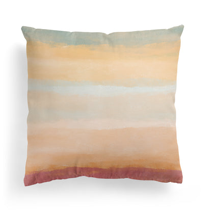 Sunny Morning Yellow Orange Pastel Abstract Painting Art Throw Pillow