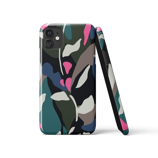 iPhone Case with Abstract Floral Pattern