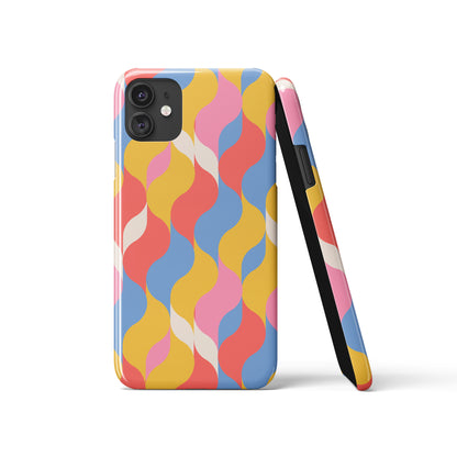 Colorful Abstract Retro 50s Pattern iPhone Case
