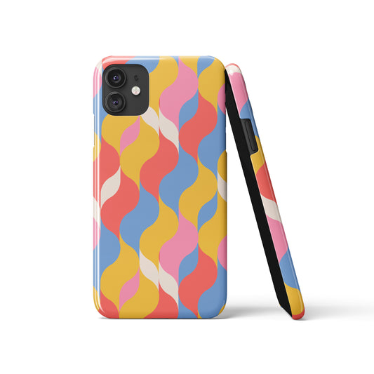 Colorful Abstract Retro 50s Pattern iPhone Case