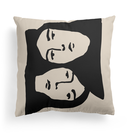 Psychodelic Dark Twins Throw Pillow