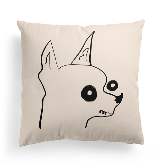 Small Funny Chihuahua, Minimalist Throw Pillow