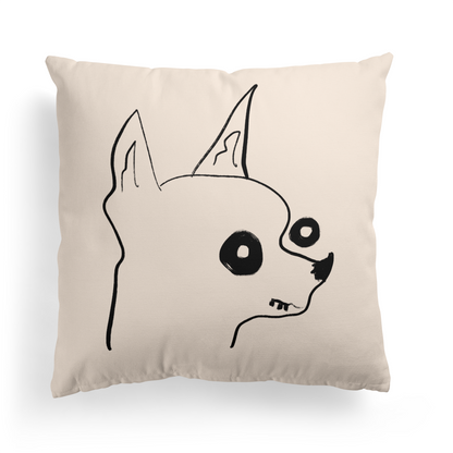 Small Funny Chihuahua, Minimalist Throw Pillow