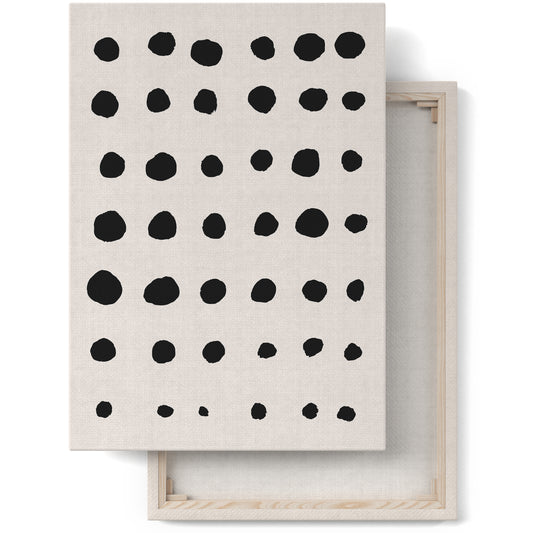 Scandinavian Black Dots Canvas Print