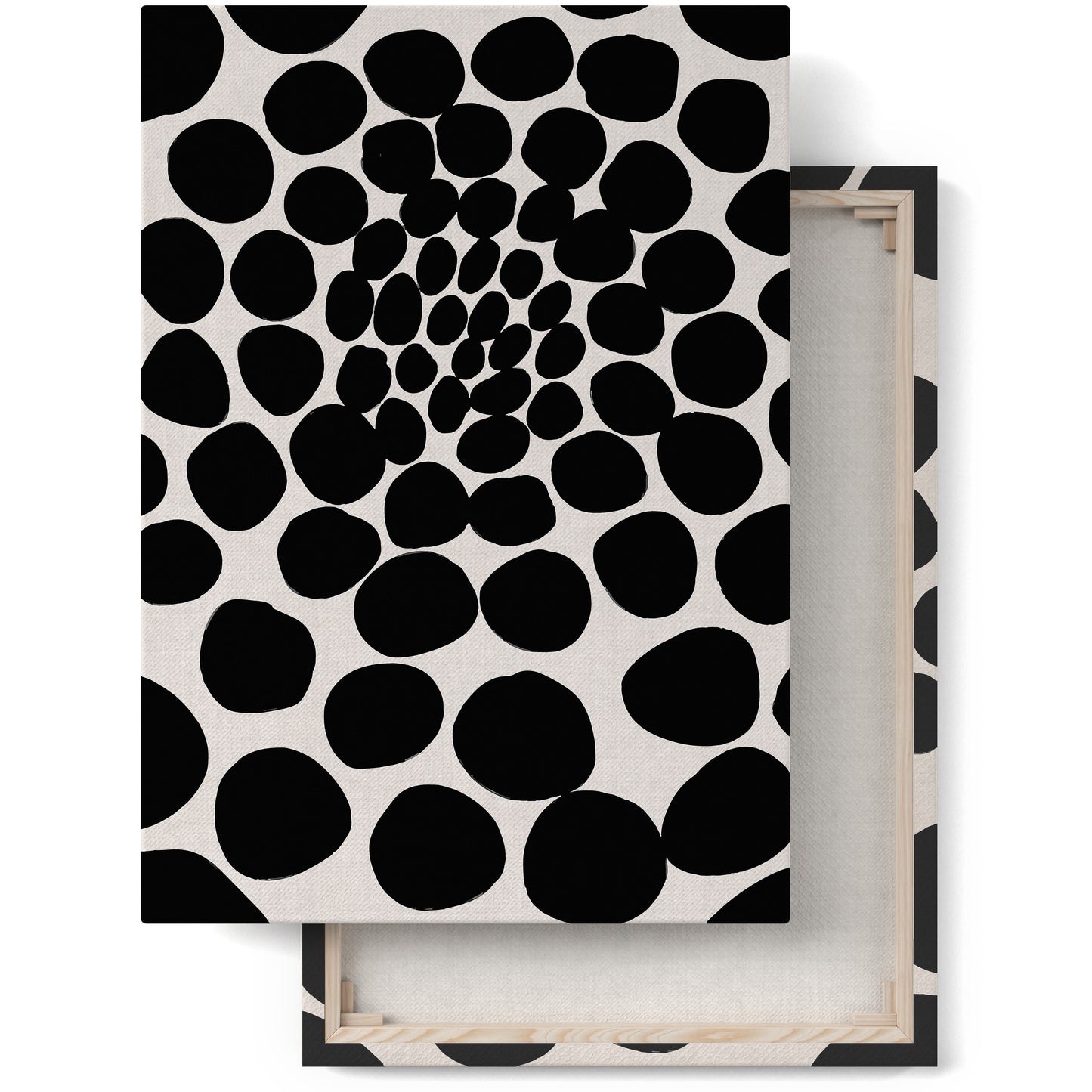 Danish Design Black Dots Canvas Print