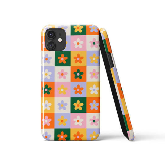 70s Flowers Retro Hippie Colorful iPhone Case