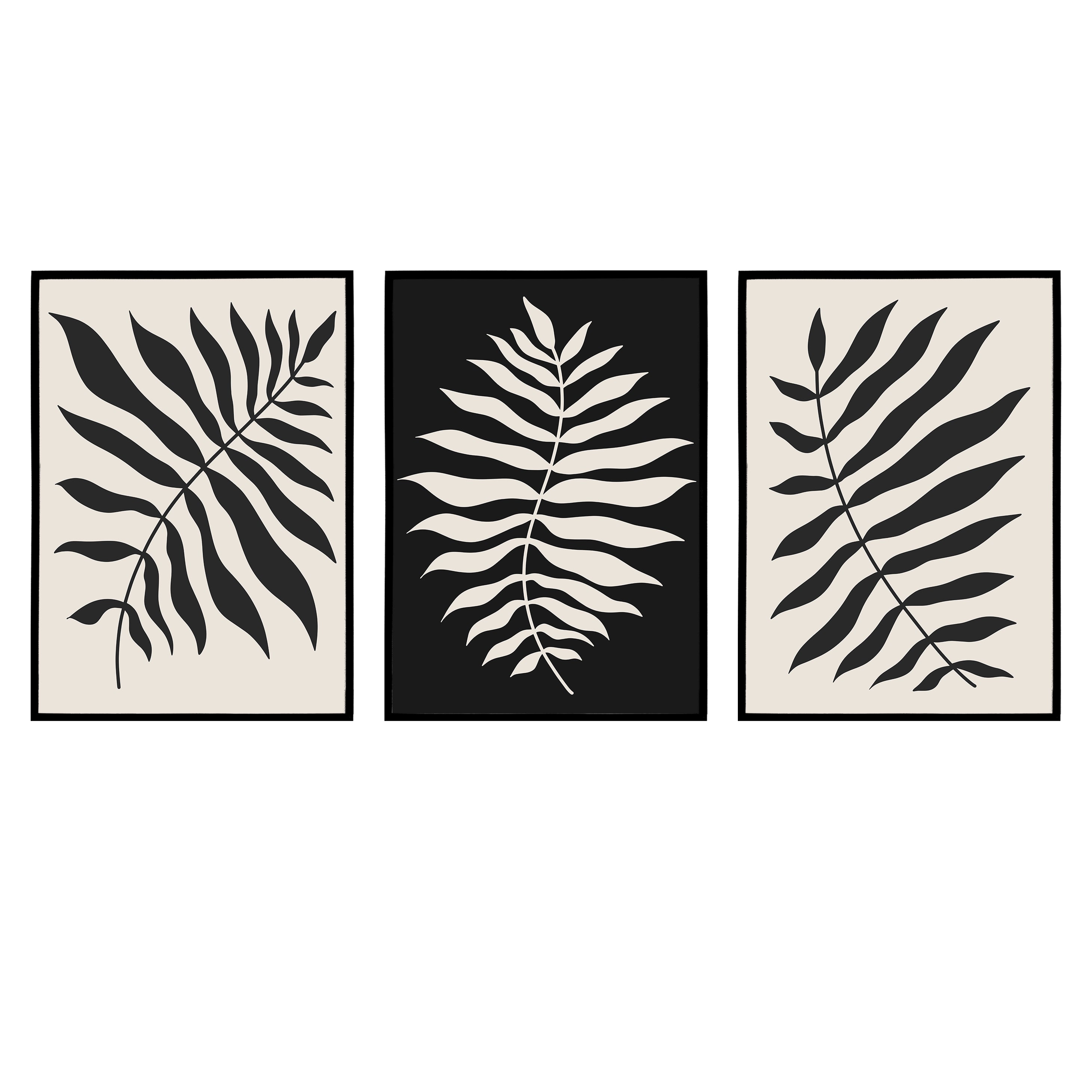 Set of 3 Rustic Leaves Prints – HypeSheriff