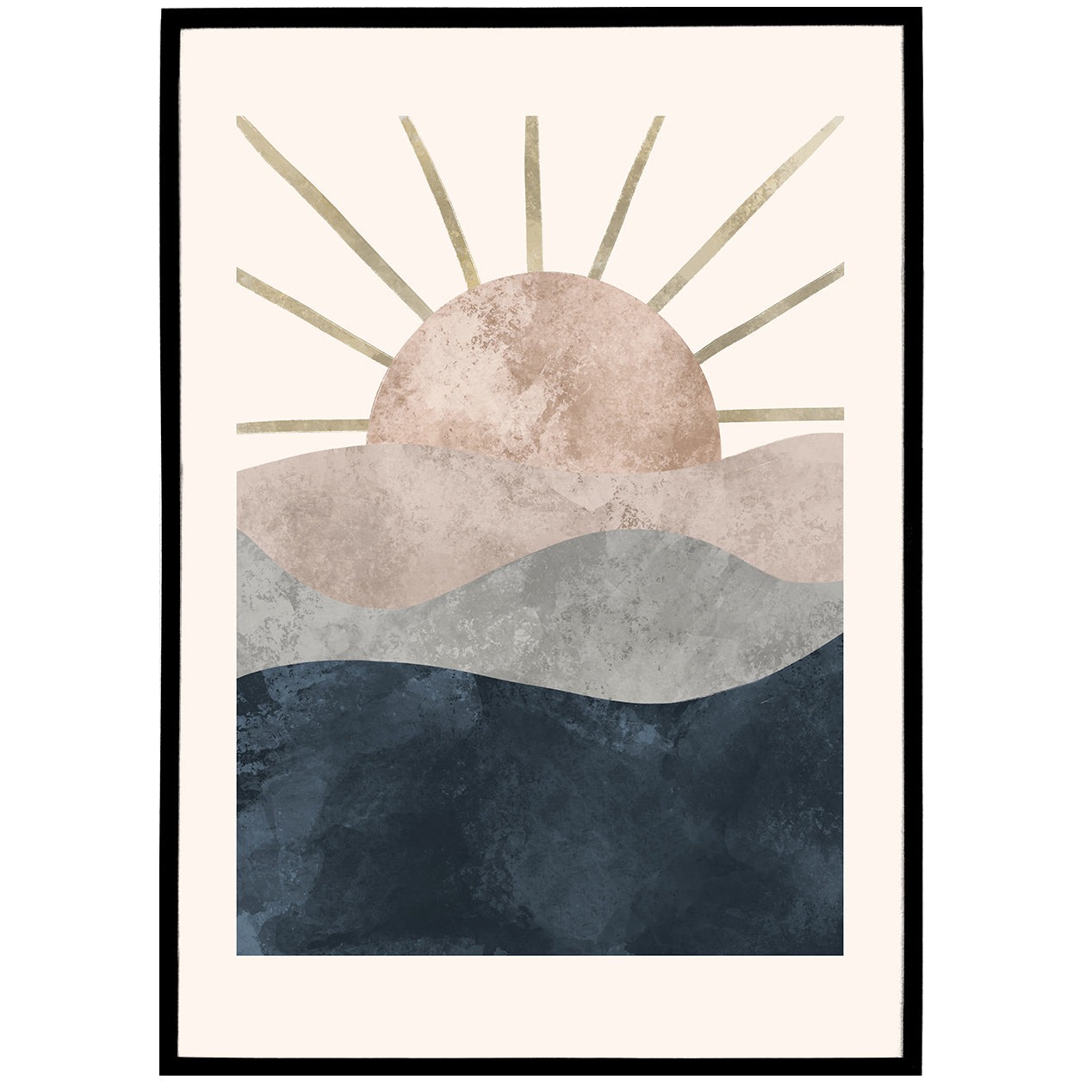 Painted Scandinavian Sunrise Poster