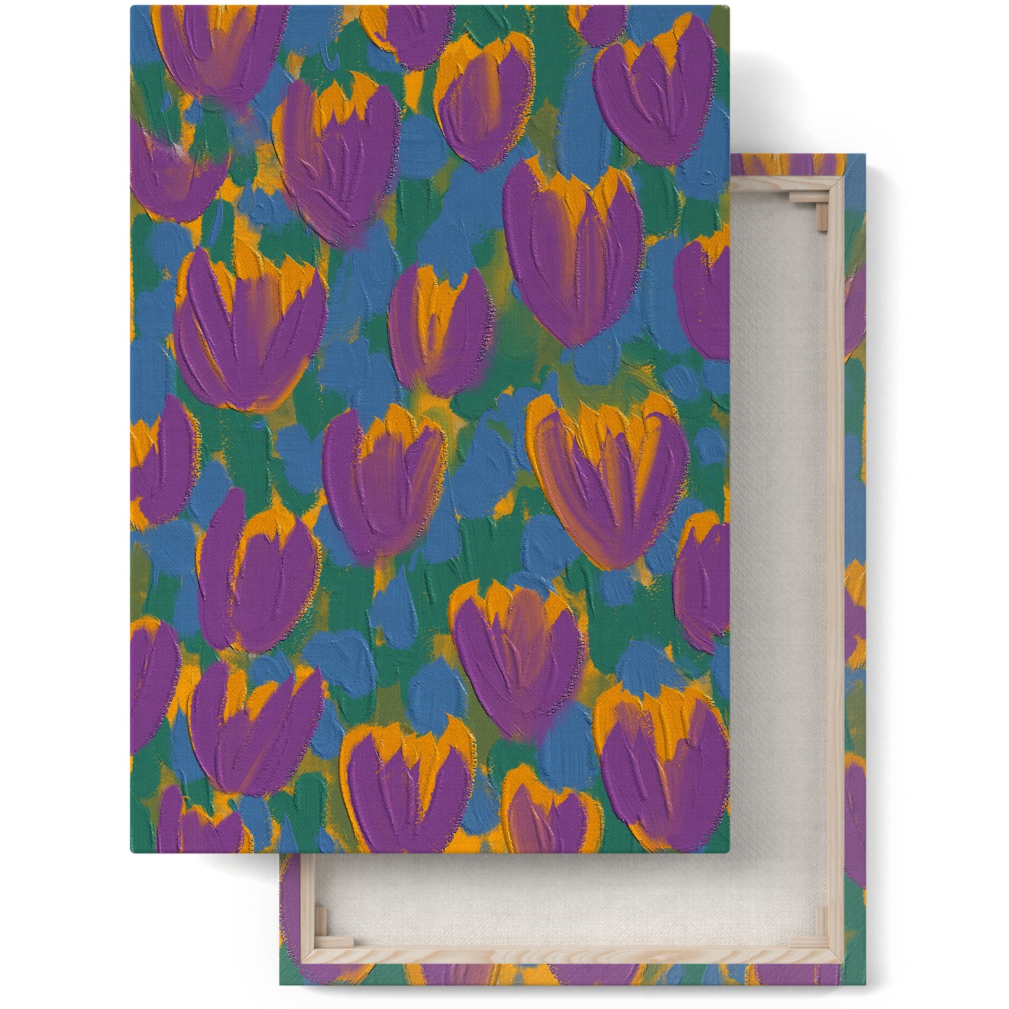 Spring is Coming Crocus Pattern Canvas Print