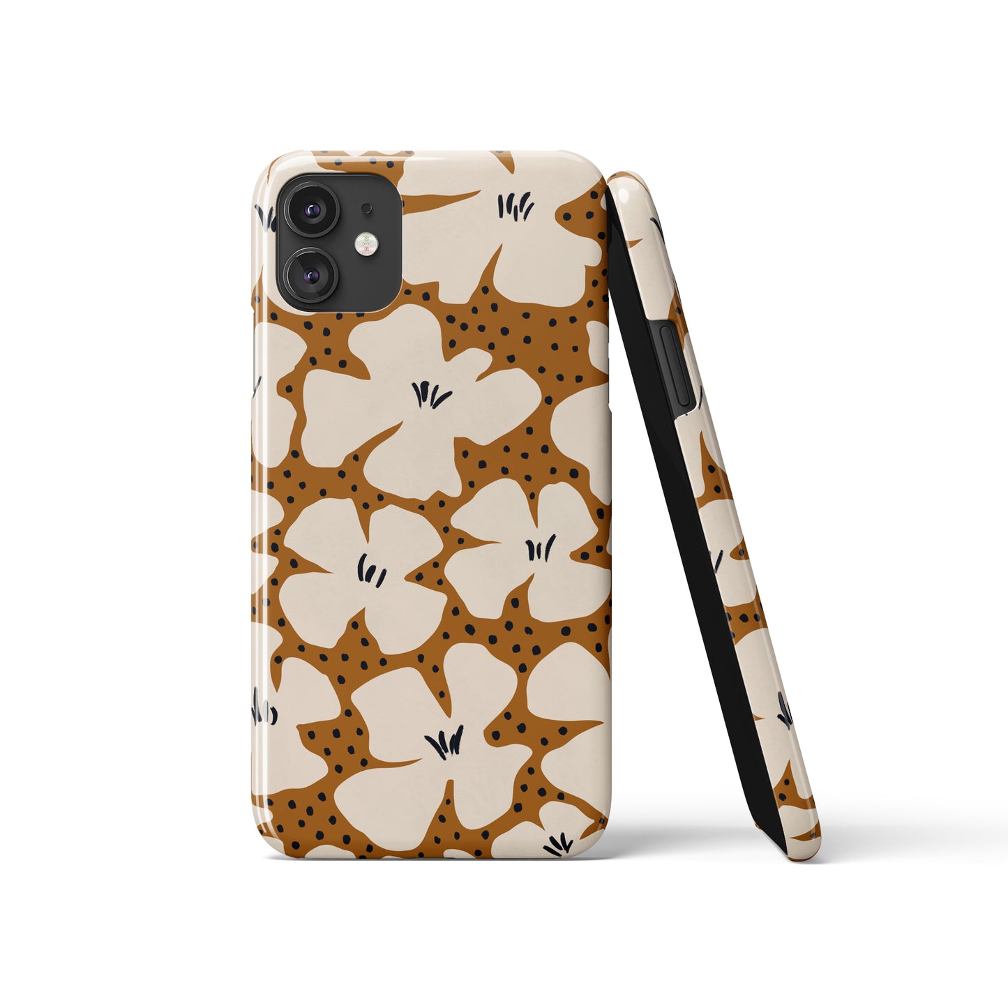 Retro Mustard Flowers iPhone Case