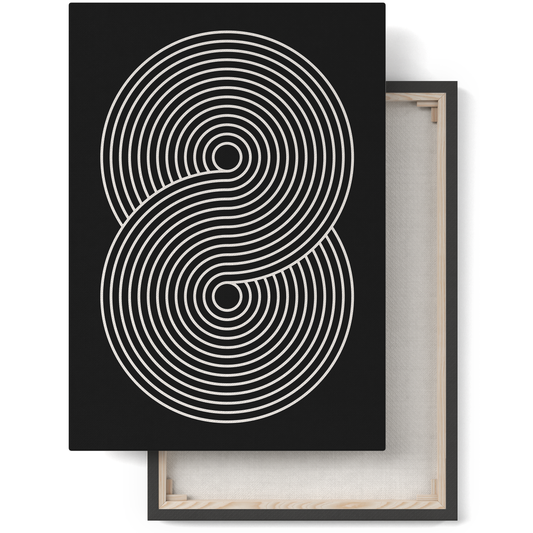 Black Minimalism Line Art Canvas Print