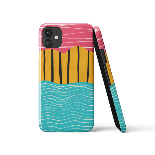 Colorful California Abstract Painted iPhone Case