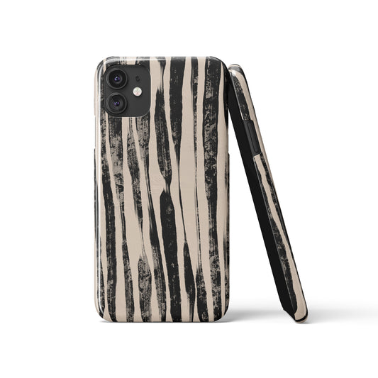 Abstract Painted Black Lines iPhone Case