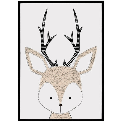 Scandinavian Deer Poster