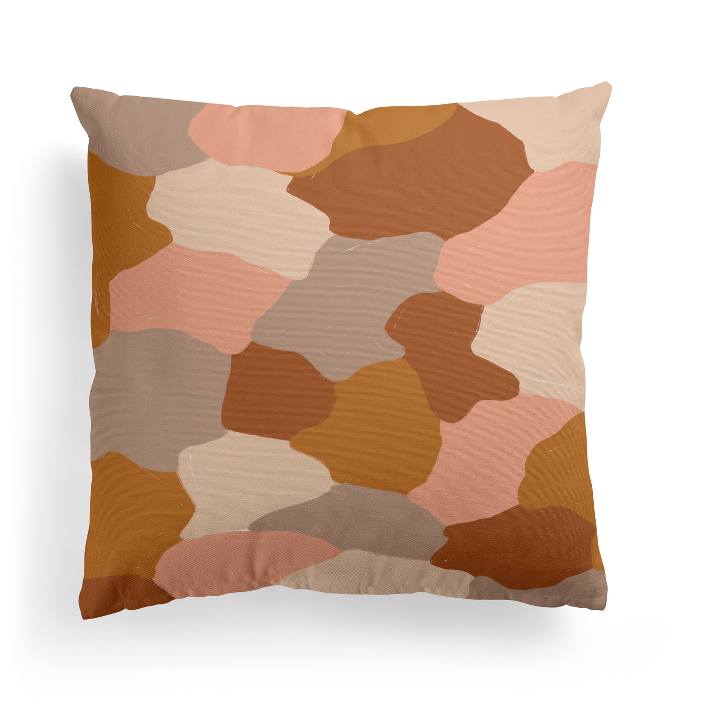 Boho Beige Pattern Rustic Throw Pillow