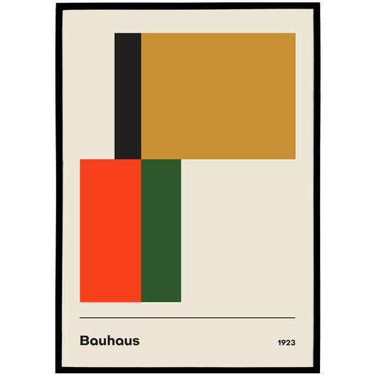 Retro Bauhaus No.1 Poster