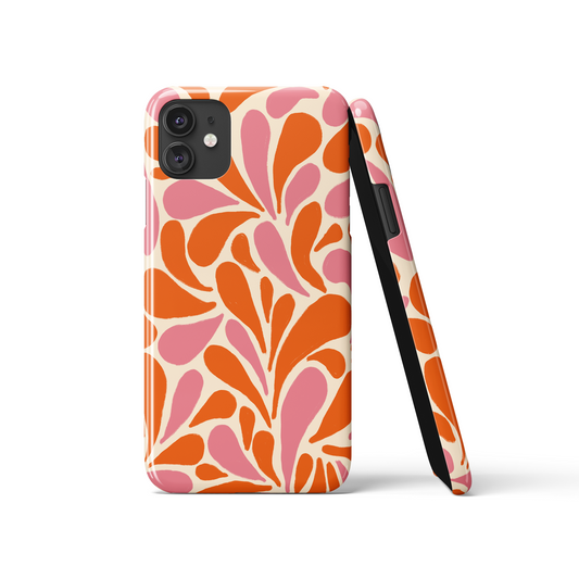 Abstract Colorful Botanical Pattern iPhone Case