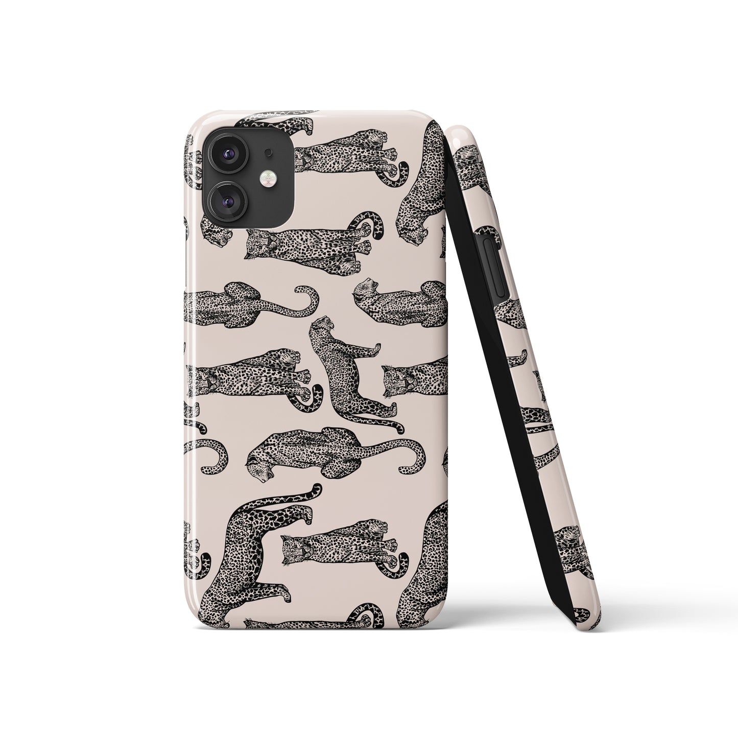 Neutral Beige Pink Leopard iPhone Case