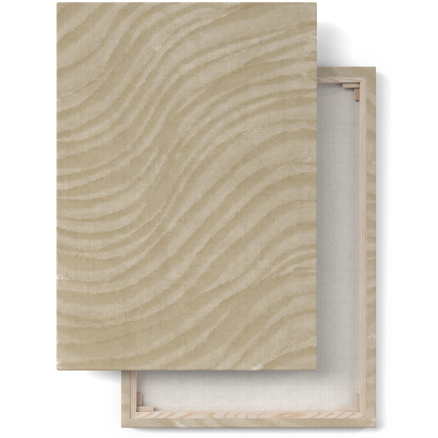 Neutral Beige Abstract Painting Canvas Print