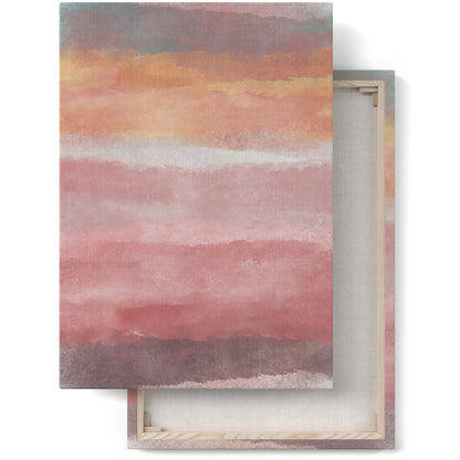 Blushing Seas Abstract Painted Canvas Print