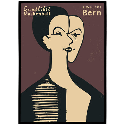 Maskenball, Bern 1922 Poster