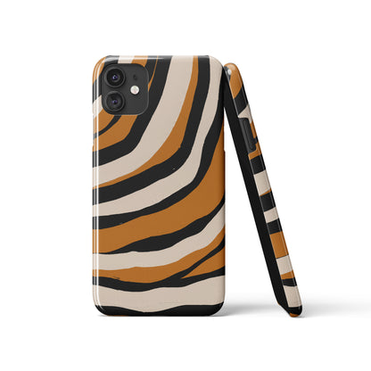 Burnt Orange Striped Pattern iPhone Case
