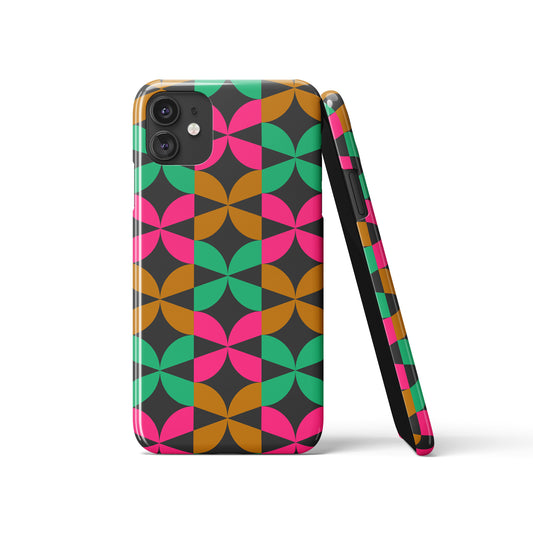 Colorful Retro 70s 60s Pattern iPhone Case