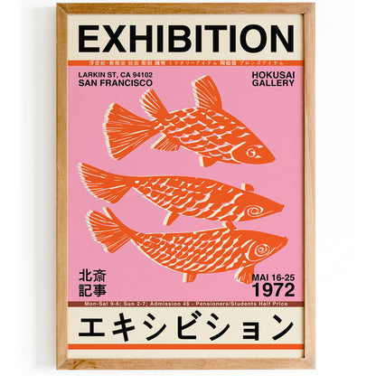 Pink Japanese Exhibition Poster