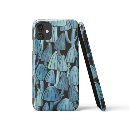 Blue Psychedelic Mushrooms iPhone Case