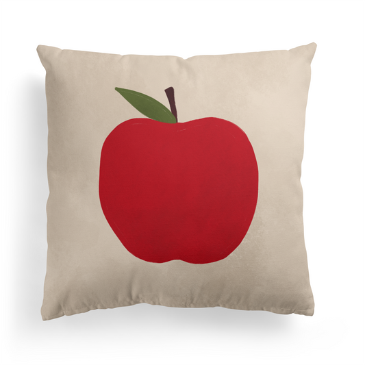 Red Apple Retro Throw Pillow