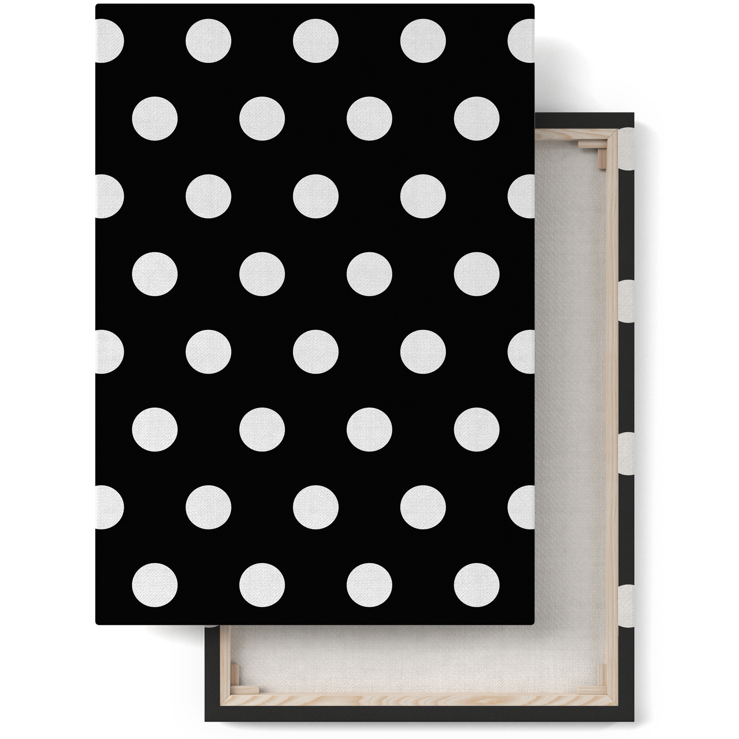 Black&White Polka Dots Canvas Print