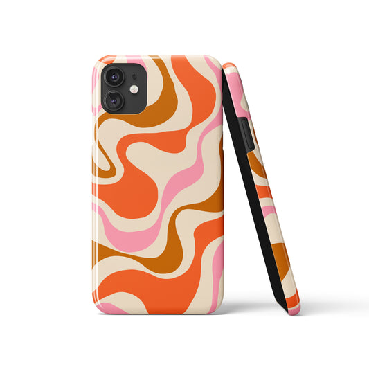 Retro 70s Swirl Art iPhone Case