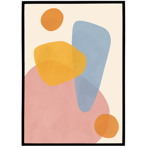 Abstract Colorful Shapes Poster