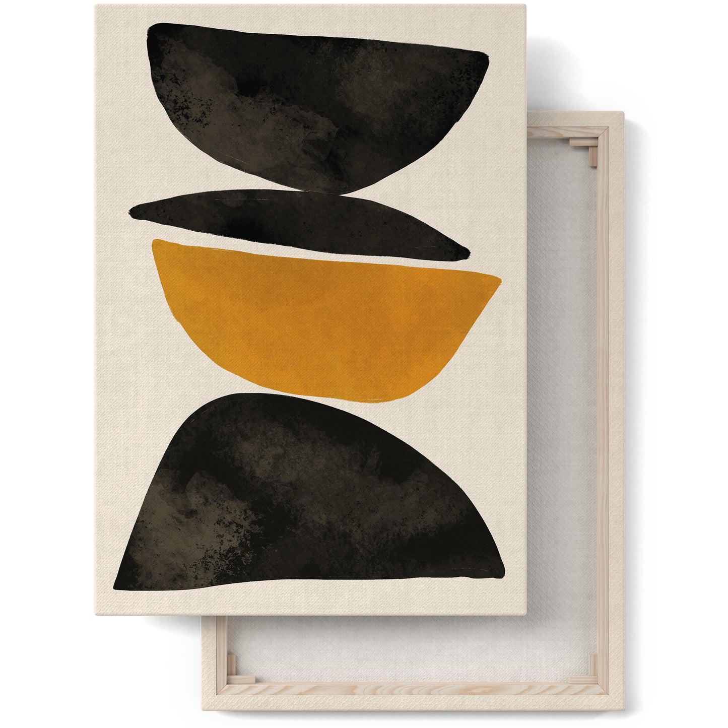 Black Abstract Shapes Canvas Print