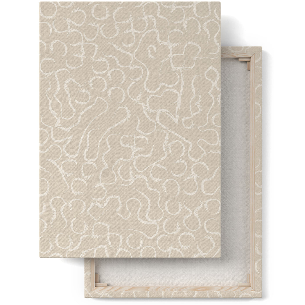 Beige Boho Abstract Artistic Canvas Print